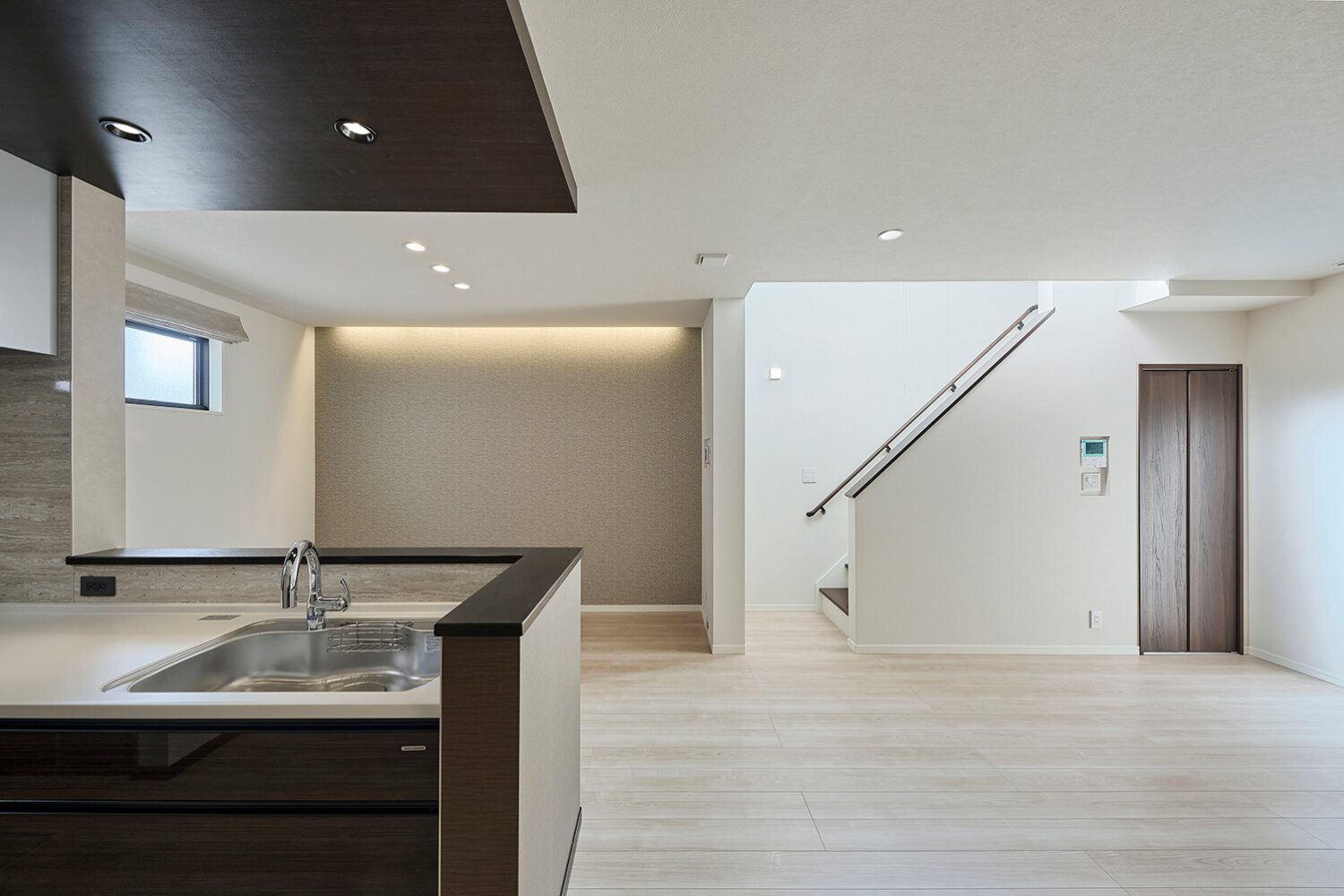 玉善の注文住宅。施工事例のリビング写真。